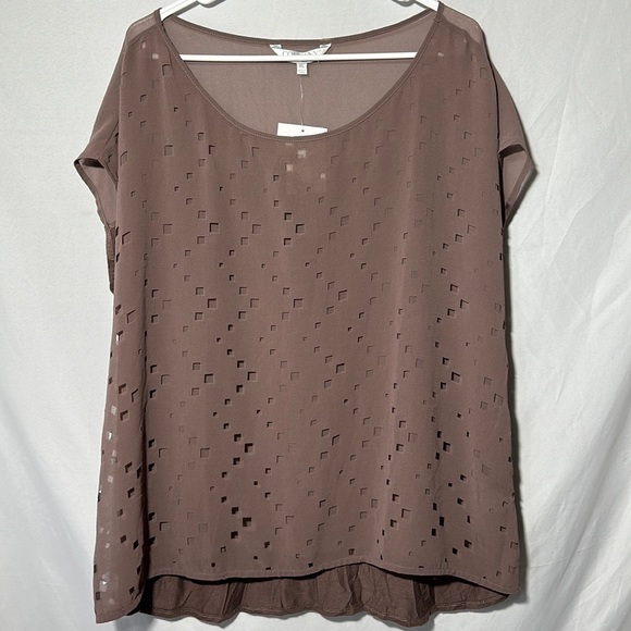 Ellen Tracy Tops - Company Ellen Tracy womens xl Taupe shirt sleeve shirt new with tags